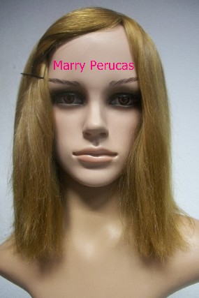 Foto 1 - Perucas cabelos naturais ruiva alaranjada liso