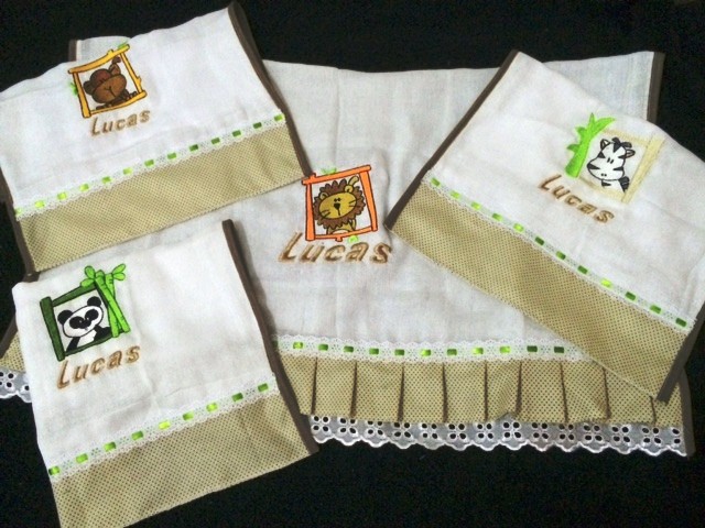 Foto 1 - Kit de fraldas bordadas e personalizadas